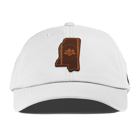Mississippi 20 Performance Dad Hat White