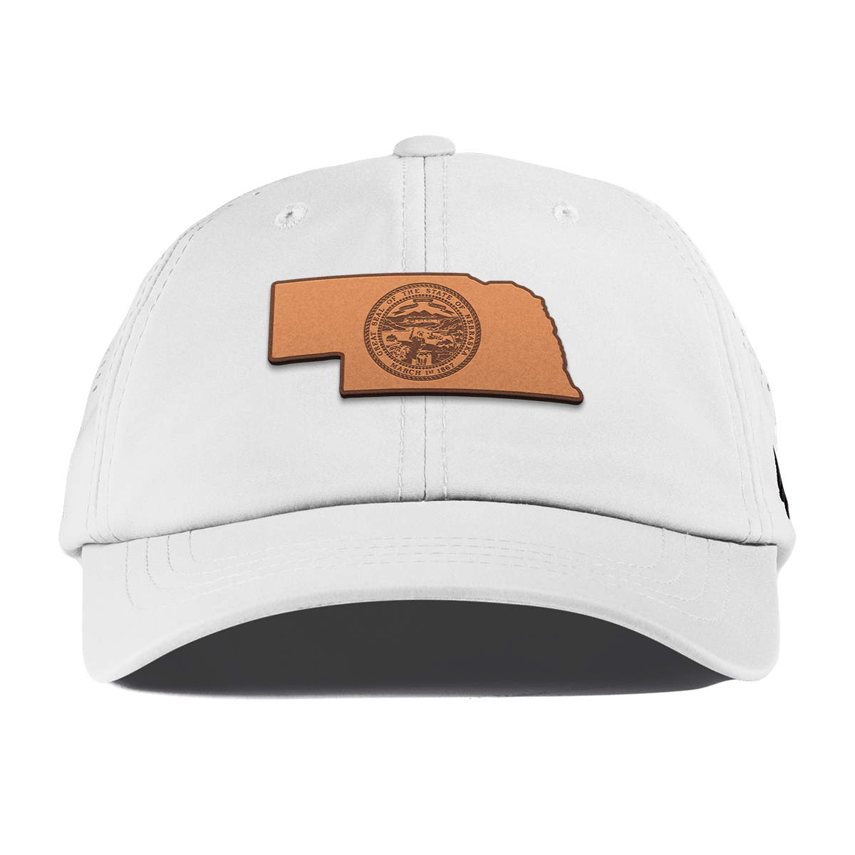 Nebraska 37 Performance Dad Hat White