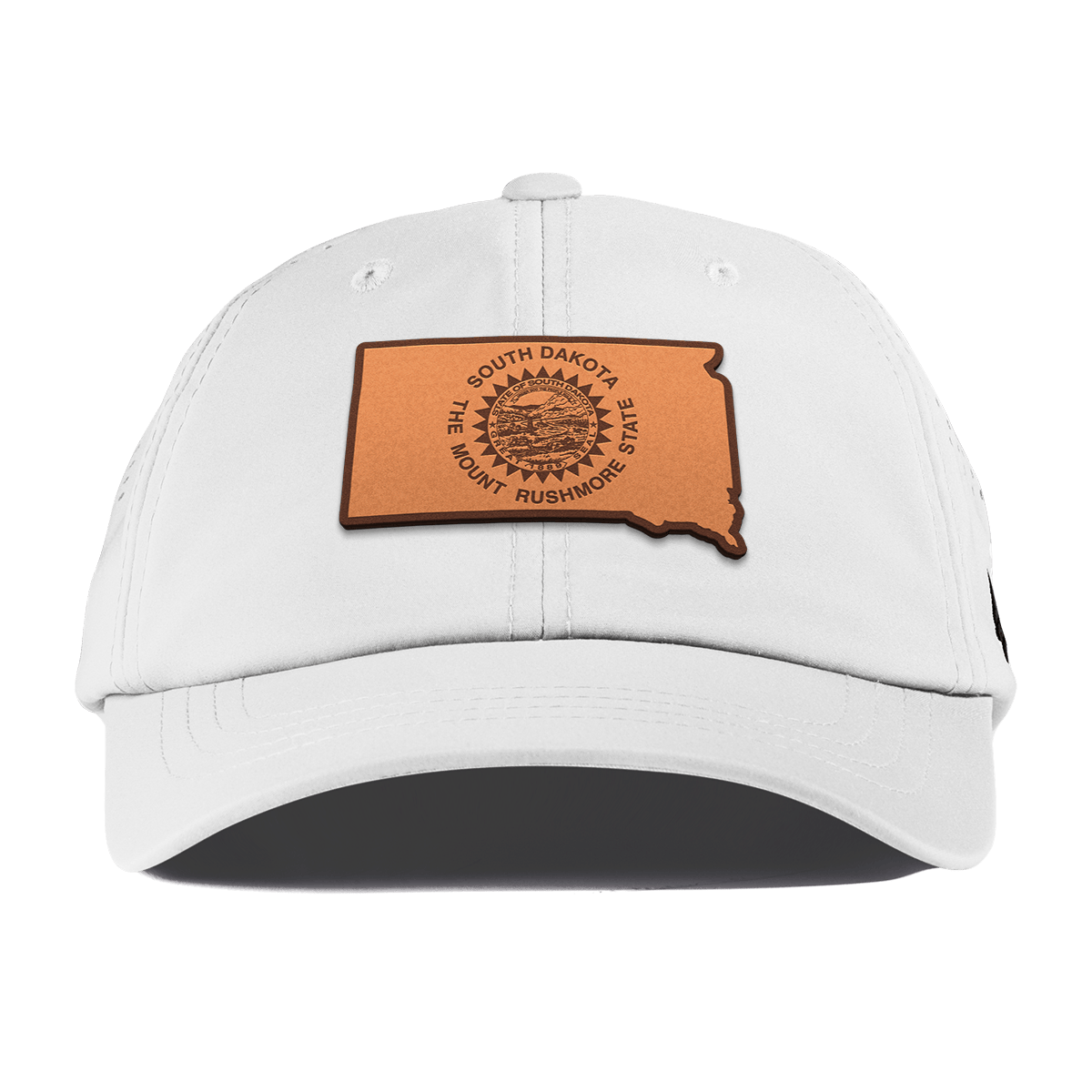 South Dakota 40 Performance Dad Hat White