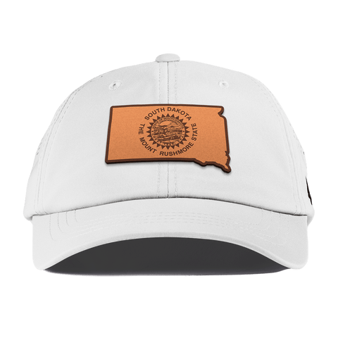South Dakota 40 Performance Dad Hat White