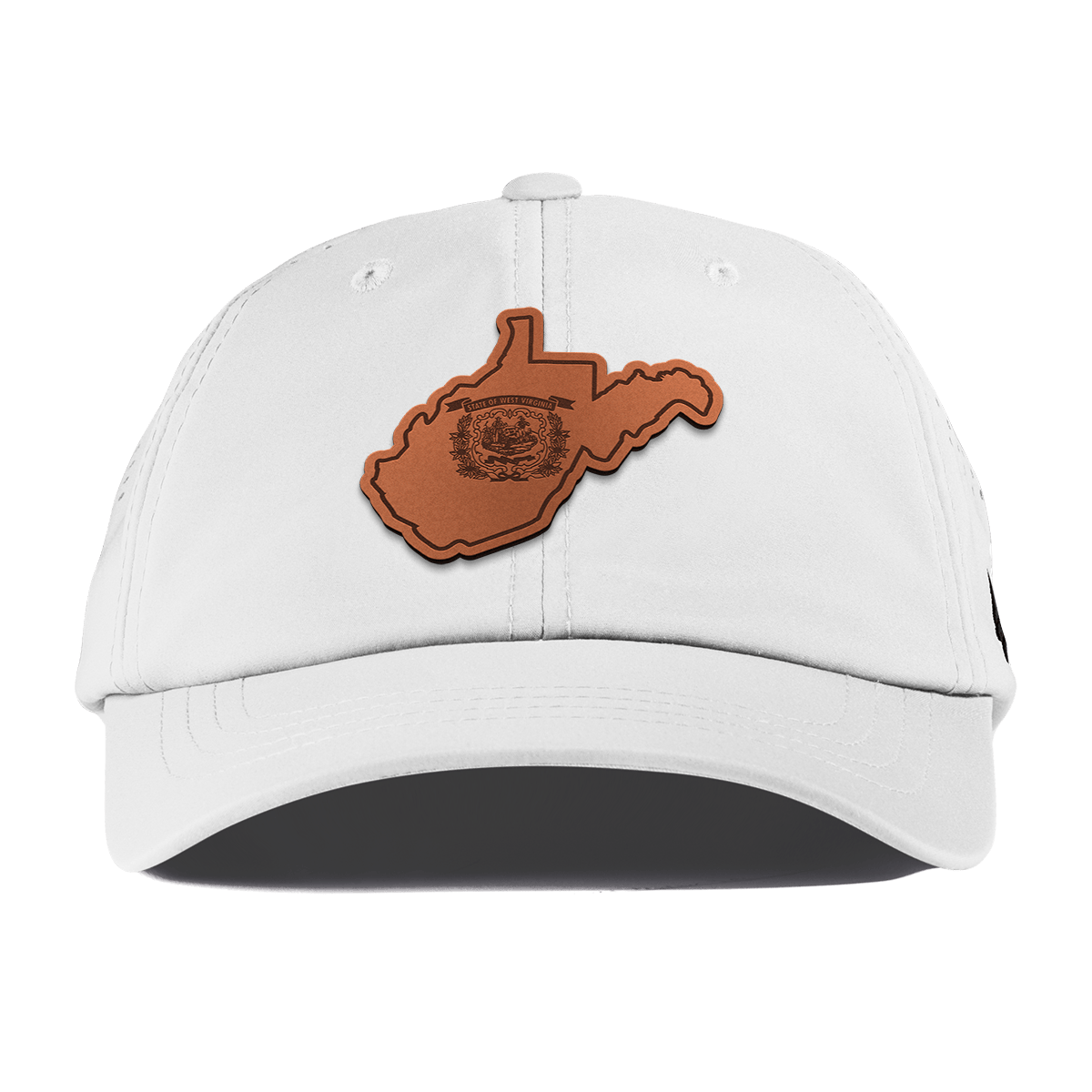 West Virginia 35 Performance Dad Hat White