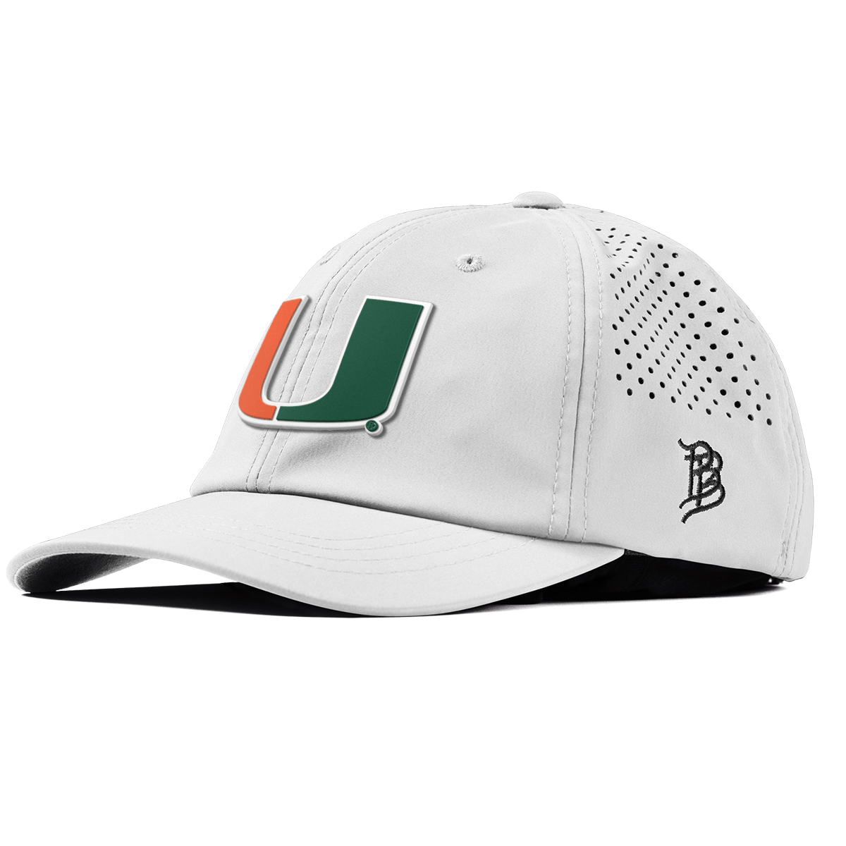 University of Miami "Miami Team Logo" Performance Dad Hat White