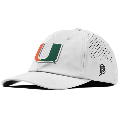 University of Miami "Miami Team Logo" Performance Dad Hat White