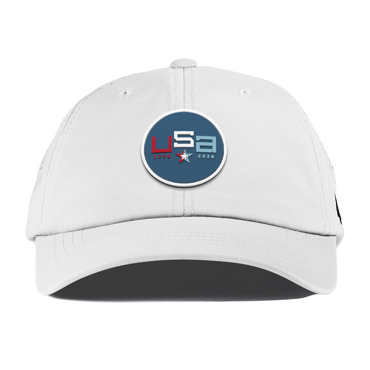 USA 250 Performance Dad Hat White