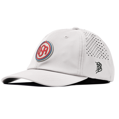 USA Icon Performance Dad Hat White