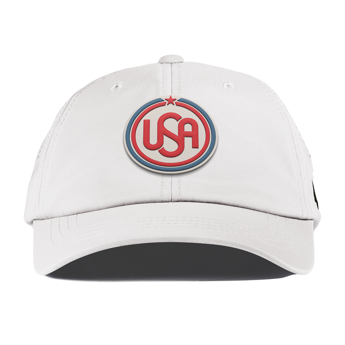USA Icon Performance Dad Hat White
