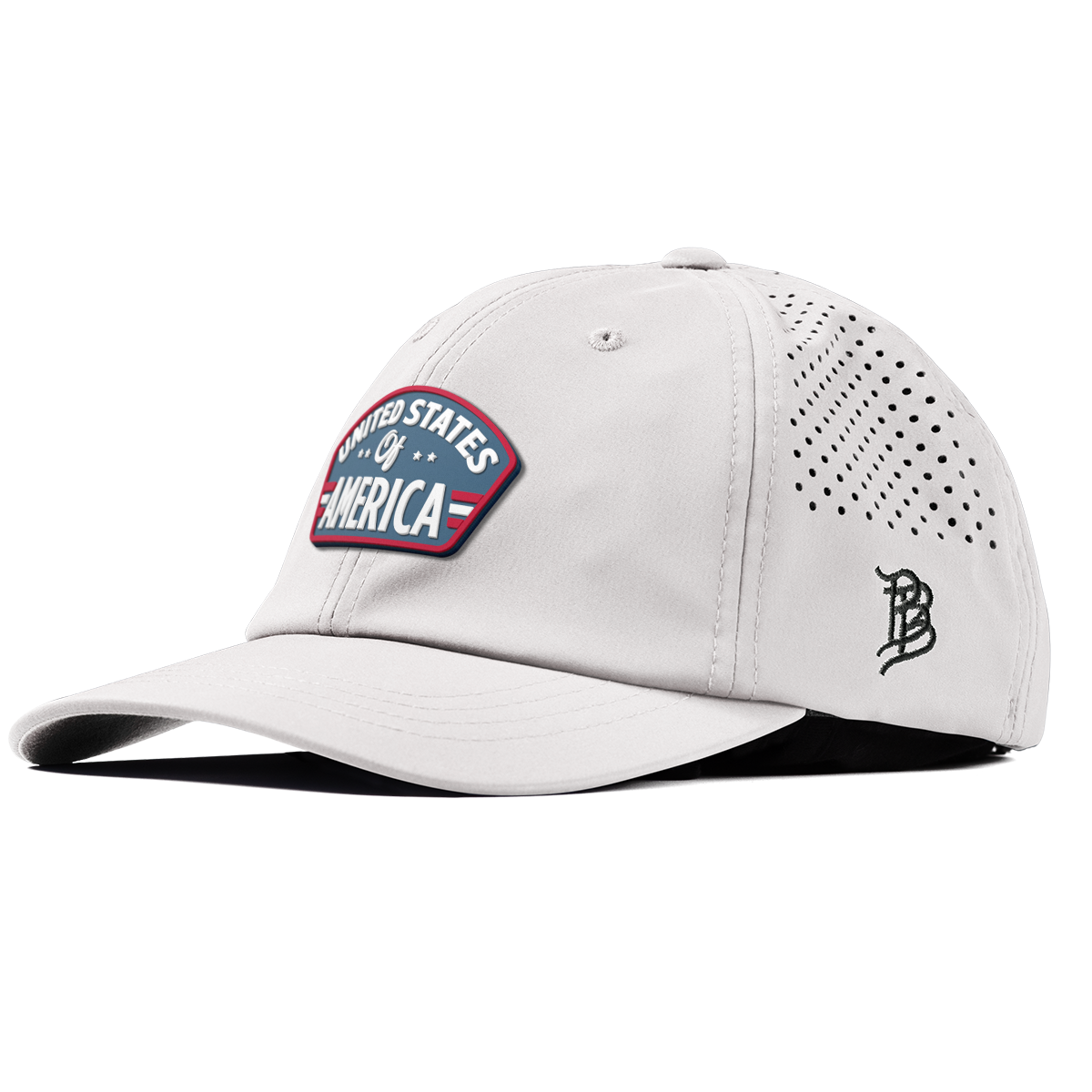 United States of America Badge Performance Dad Hat White