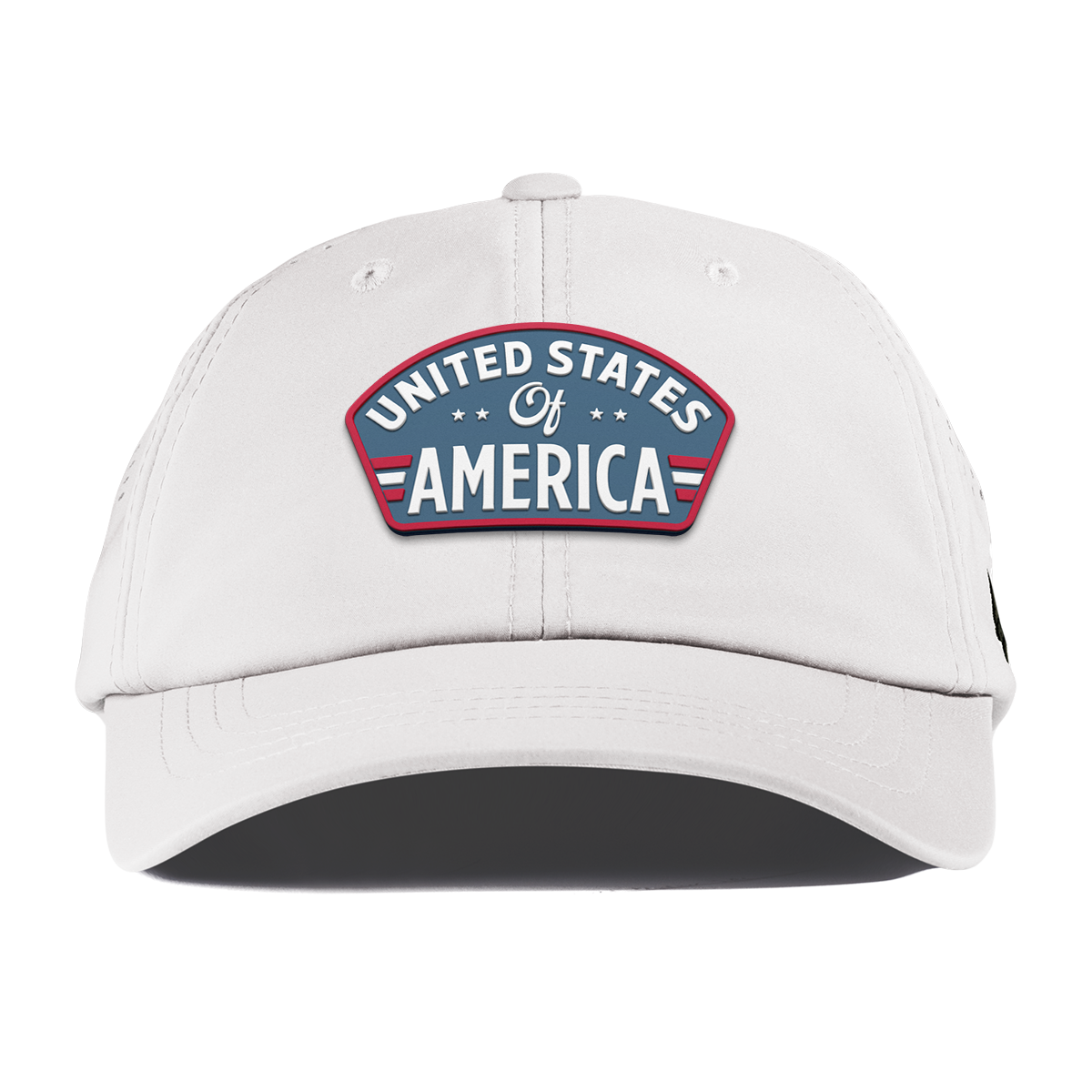 United States of America Badge Performance Dad Hat White