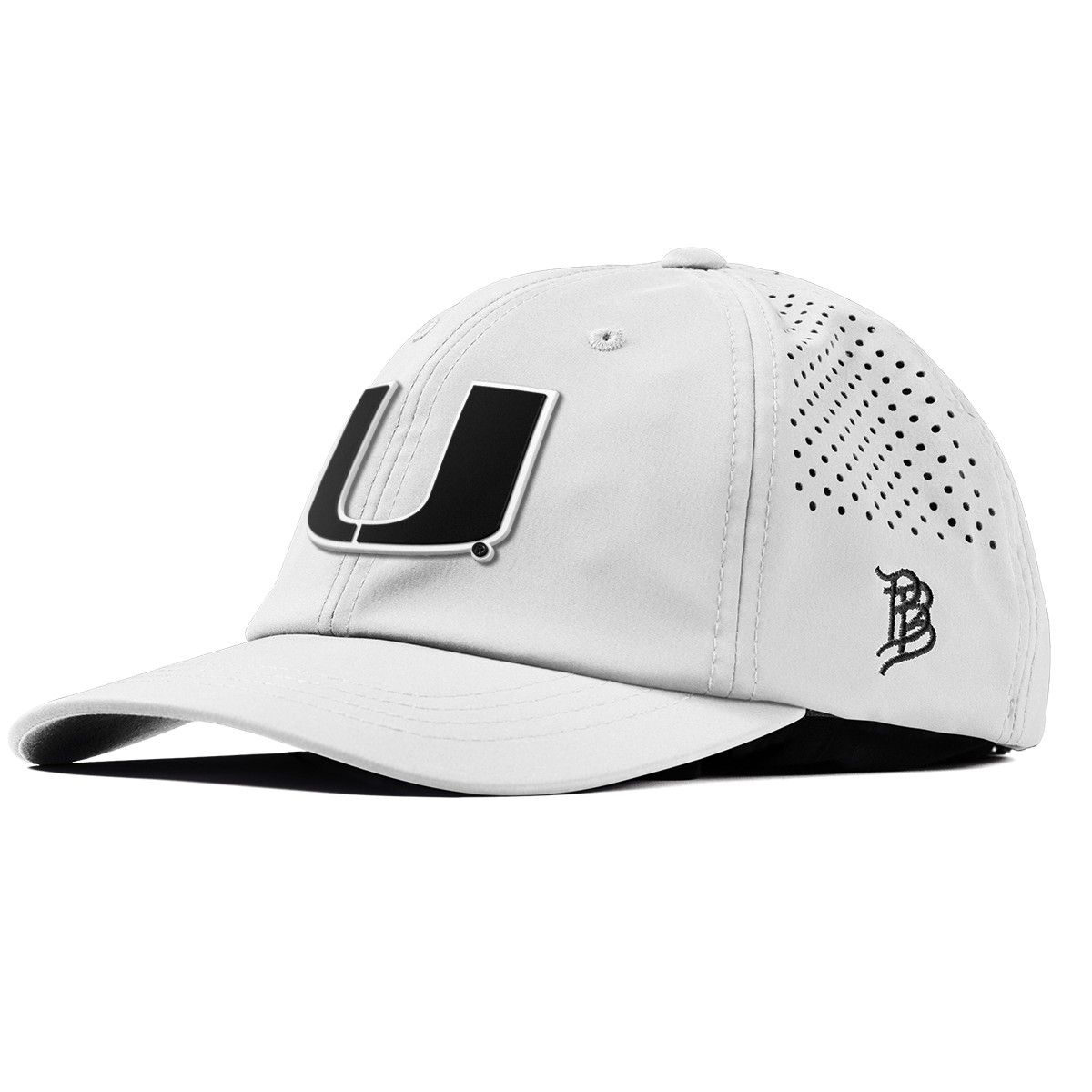University of Miami "Vintage Miami Team Logo" Performance Dad Hat White