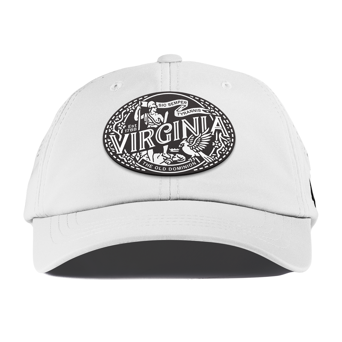 Virginia Traveler Performance Dad Hat White