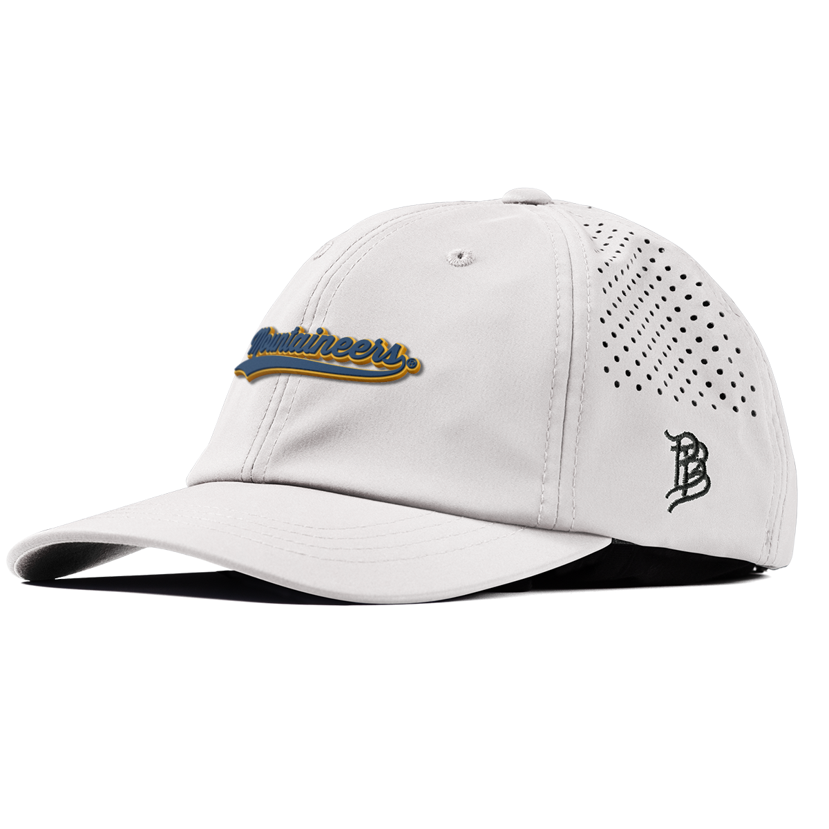West Virginia University "West Virginia Mountaineers Script" Performance Dad Hat White