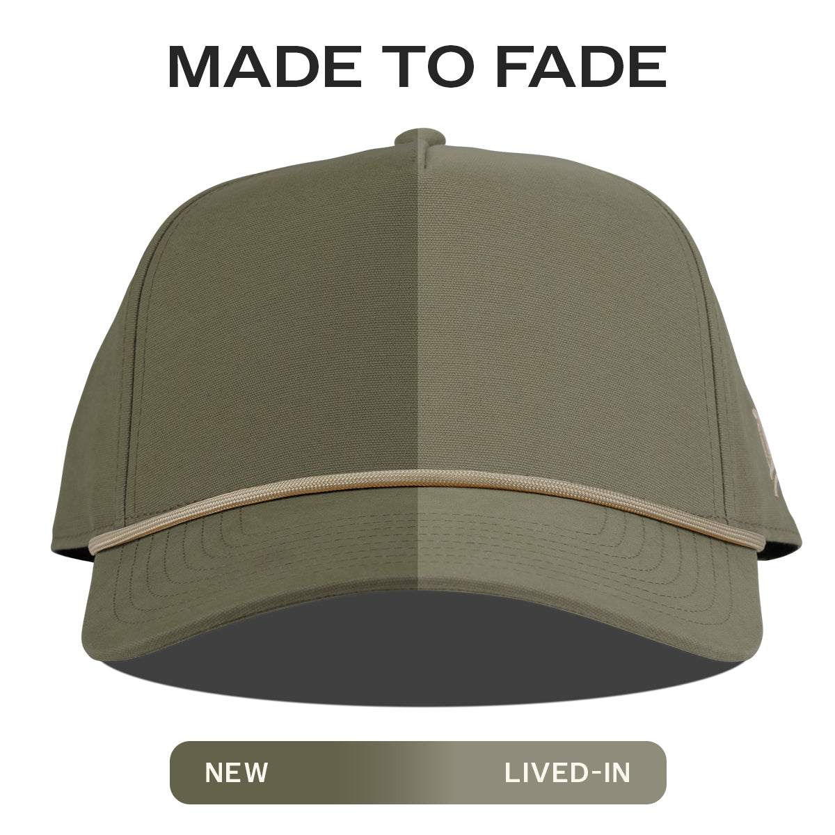 Bare Canvas 5 Panel Rope Vintage Loden