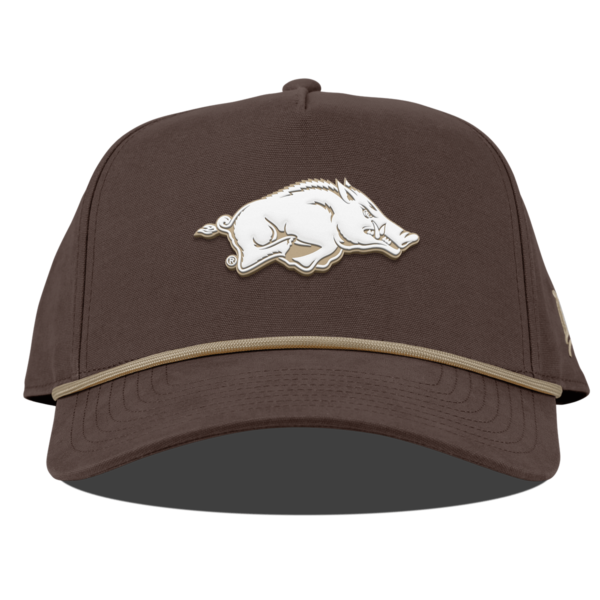 University of Arkansas "Arkansas Desert Series" Curved Canvas 5 Panel Rope Vintage Brown