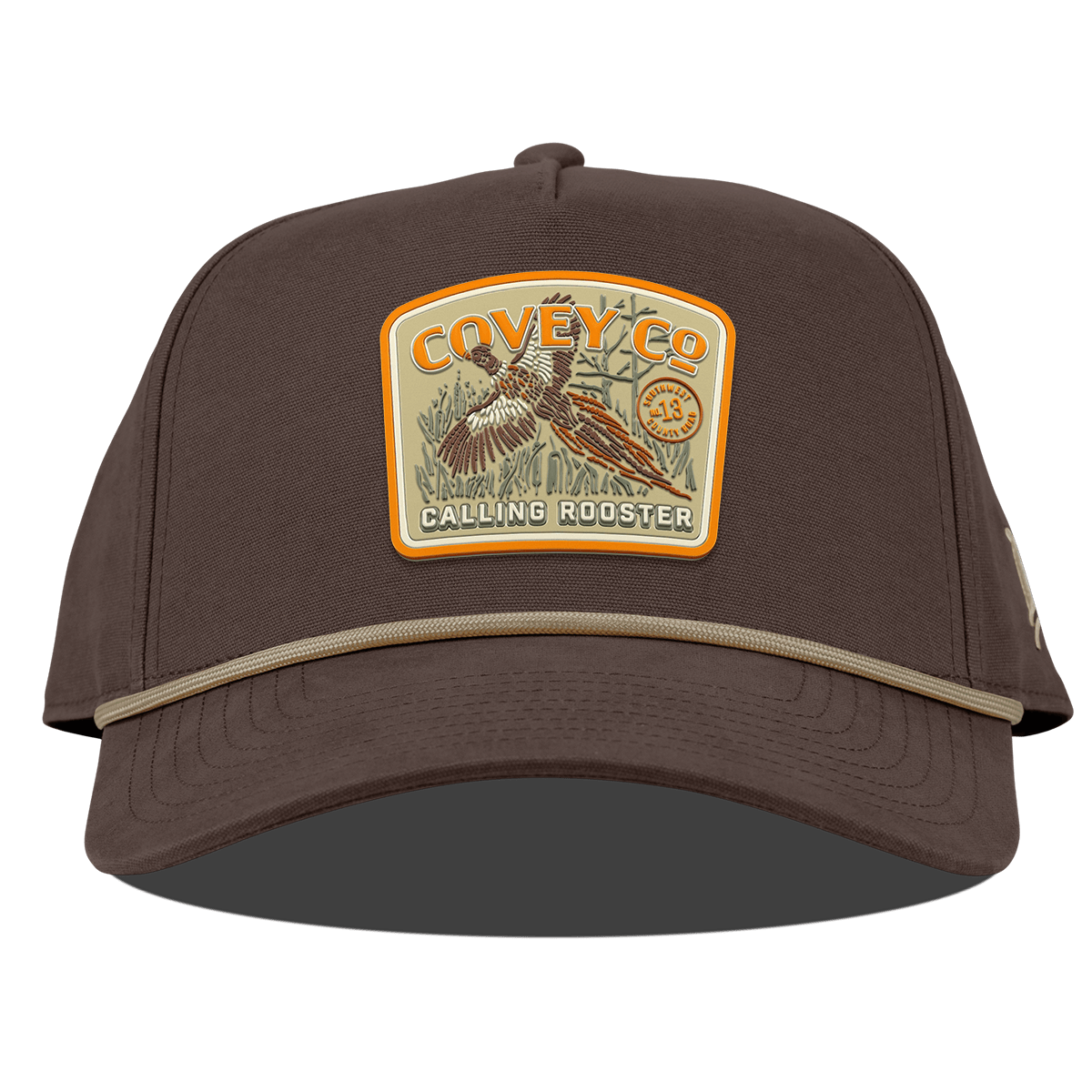 Covey Co Curved Canvas 5 Panel Rope Vintage Brown