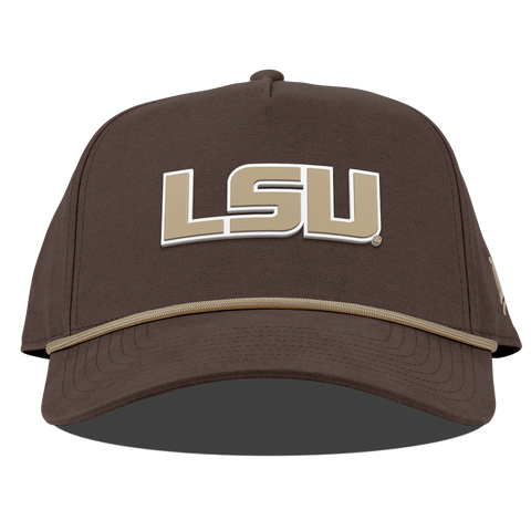 Louisiana State University "LSU Desert Series" Curved Canvas 5 Panel Rope Vintage Brown