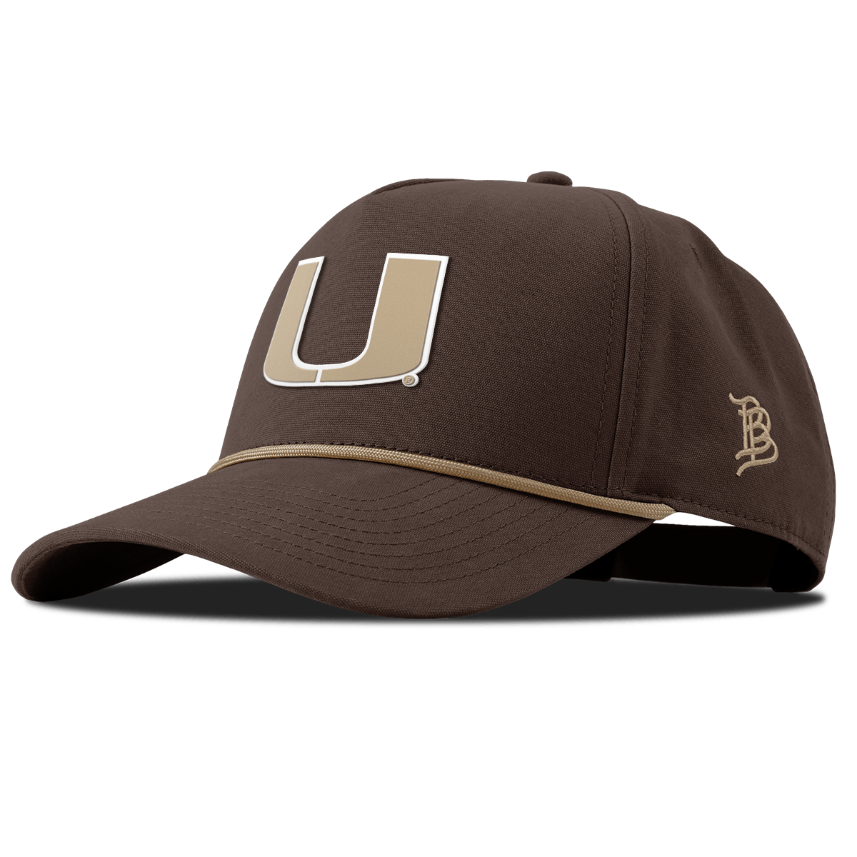 University of Miami "Miami Desert Series" Curved Canvas 5 Panel Rope Vintage Brown