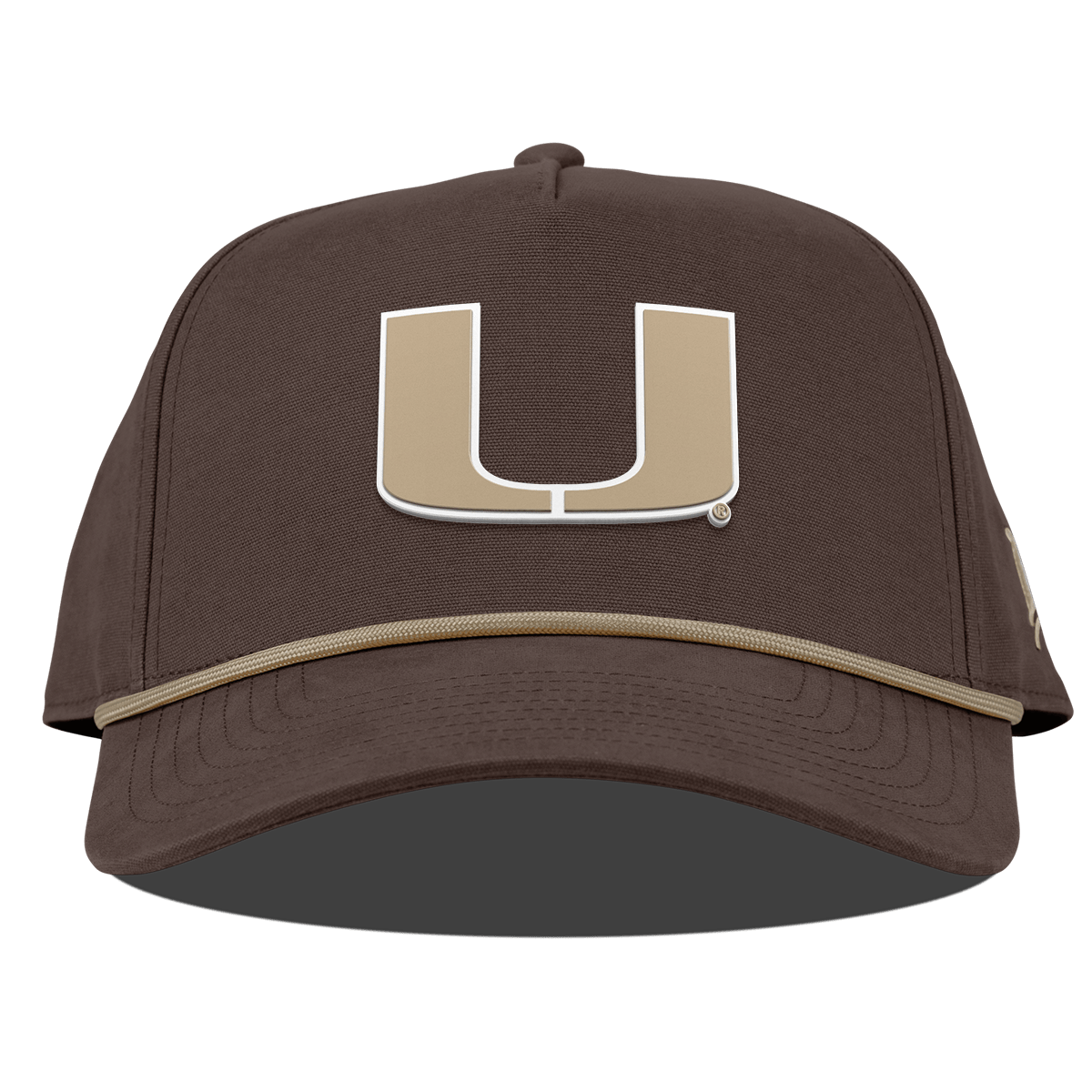 University of Miami "Miami Desert Series" Curved Canvas 5 Panel Rope Vintage Brown