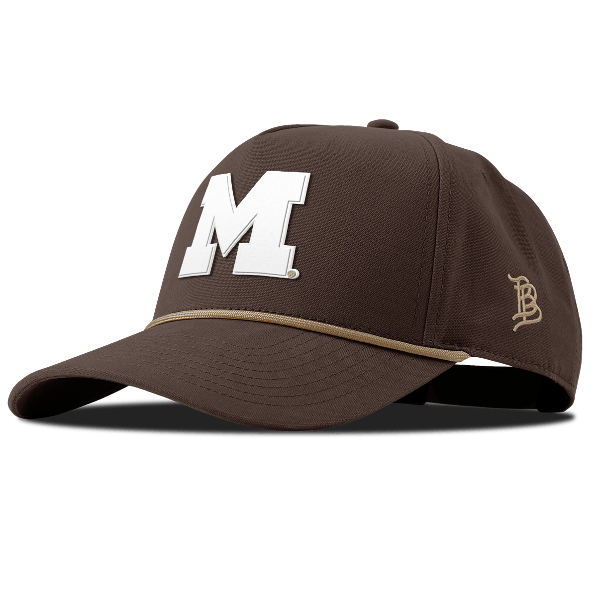 University of Michigan "Michigan Desert Series" Curved Canvas 5 Panel Rope Vintage Brown