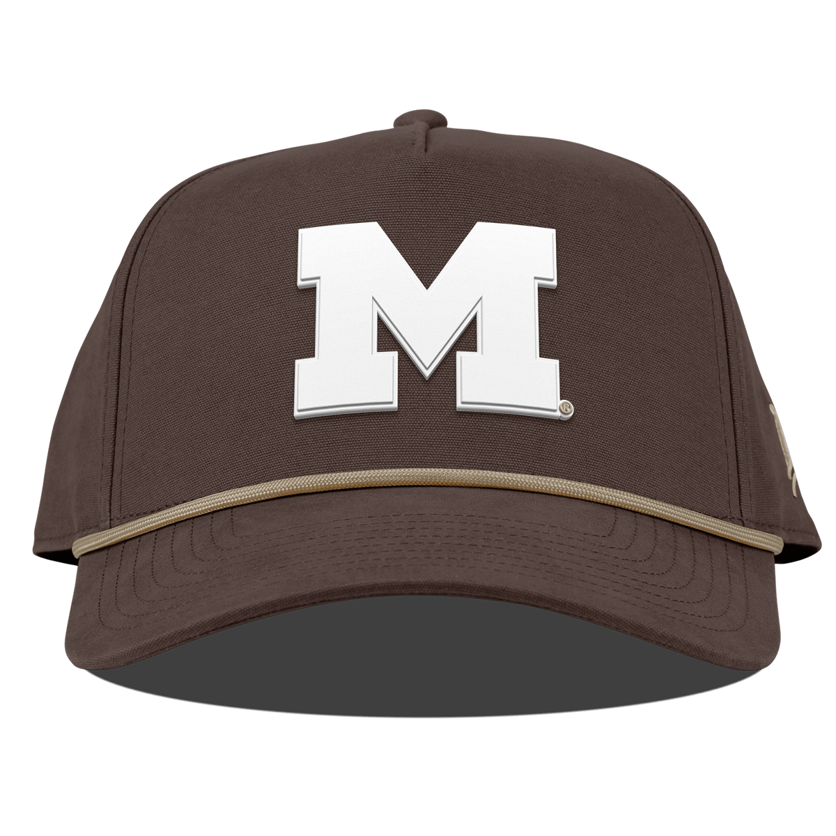 University of Michigan "Michigan Desert Series" Curved Canvas 5 Panel Rope Vintage Brown
