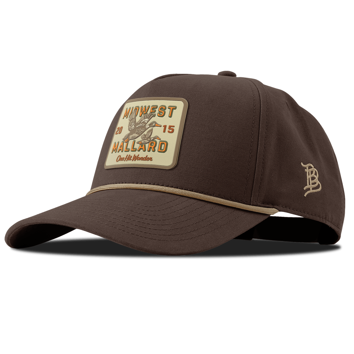 Midwest Mallard Curved Canvas 5 Panel Rope Vintage Brown