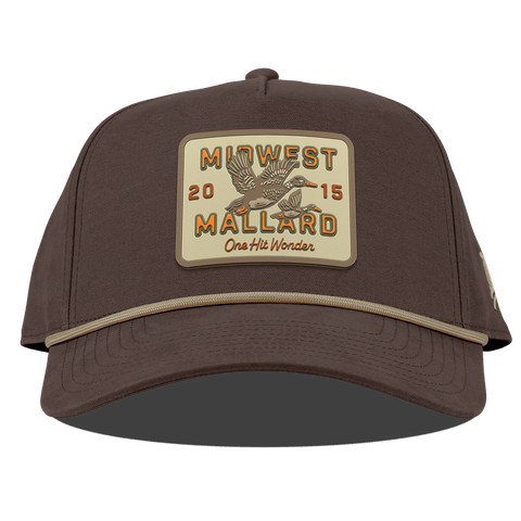 Midwest Mallard Curved Canvas 5 Panel Rope Vintage Brown