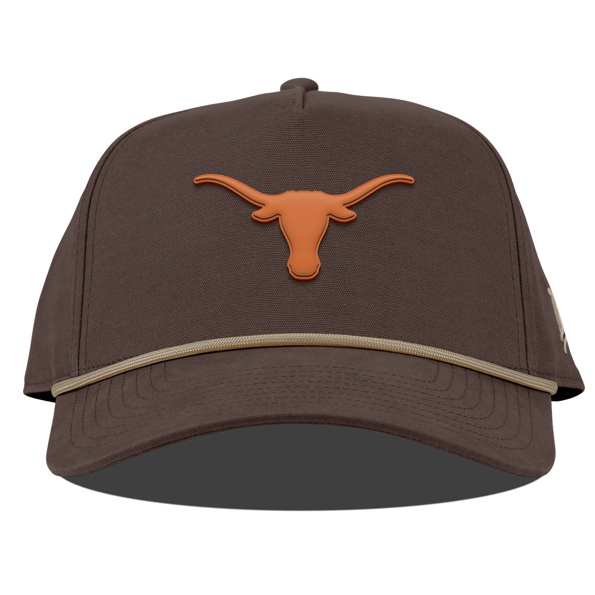 University of Texas "Texas Longhorn" Curved Canvas 5 Panel Rope Beige/Vintage Brown