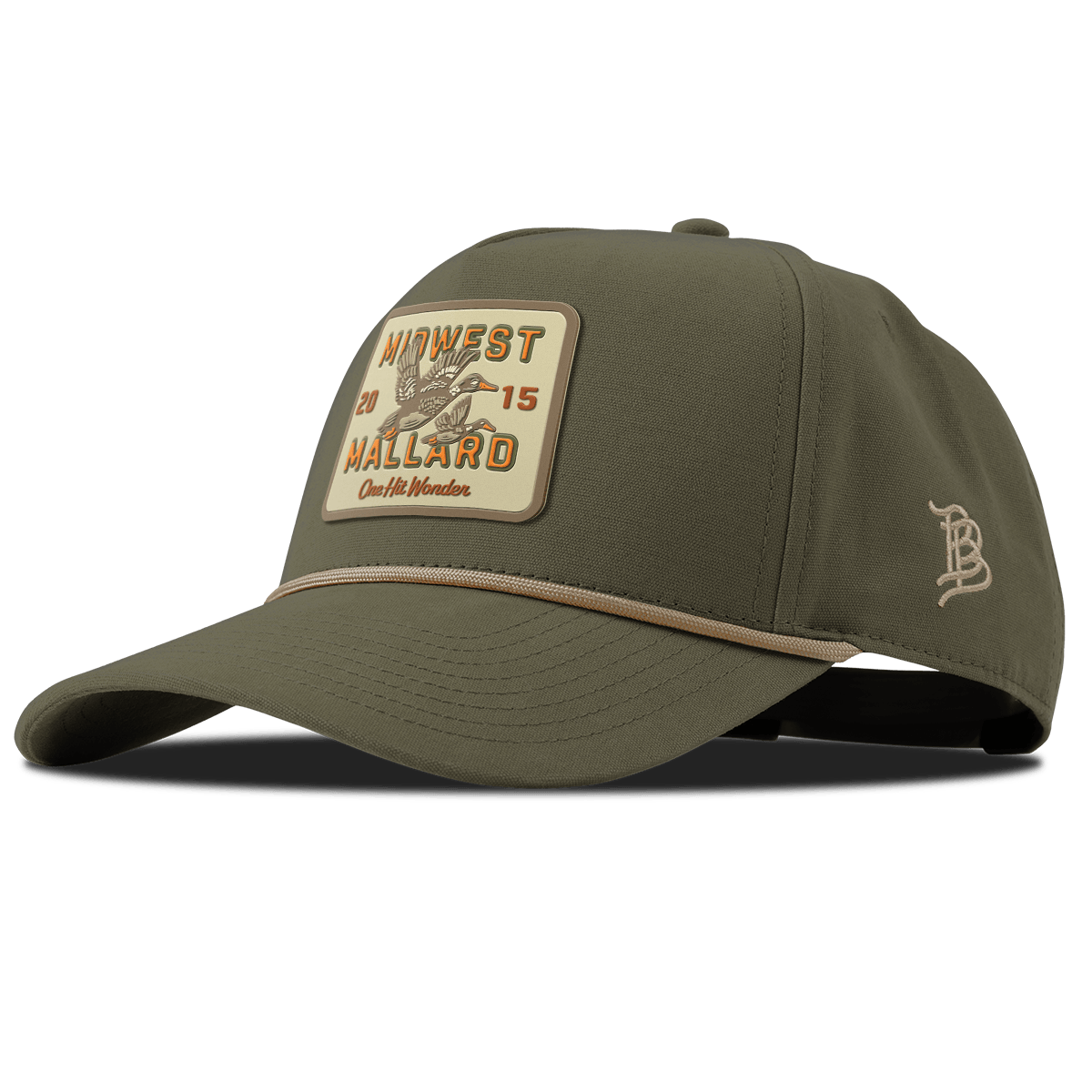 Midwest Mallard Curved Canvas 5 Panel Rope Vintage Loden