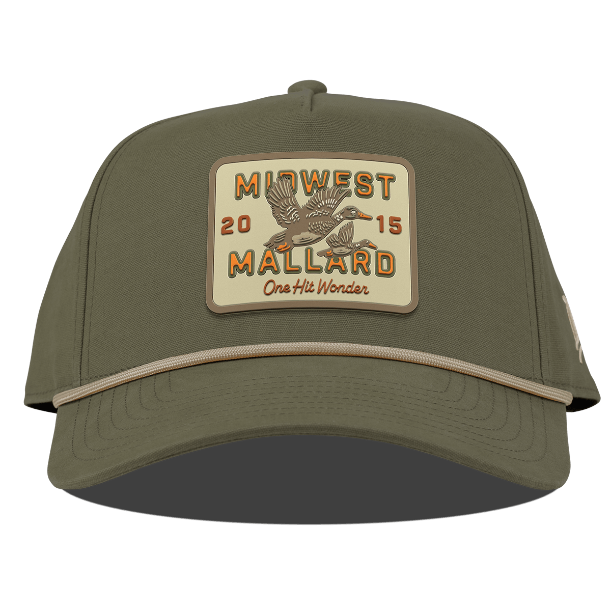 Midwest Mallard Curved Canvas 5 Panel Rope Vintage Loden