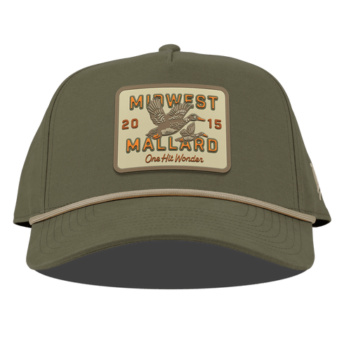 Midwest Mallard Curved Canvas 5 Panel Rope Vintage Loden