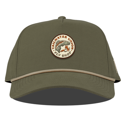 Tailwater Union Curved Canvas 5 Panel Rope Vintage Loden