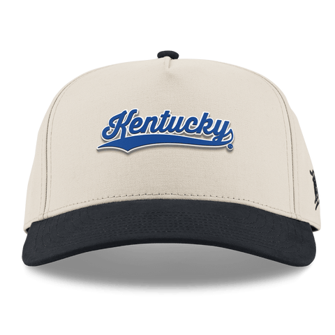 University of Kentucky "Kentucky Script" Curved 5 Panel Canvas Beige/Vintage Black
