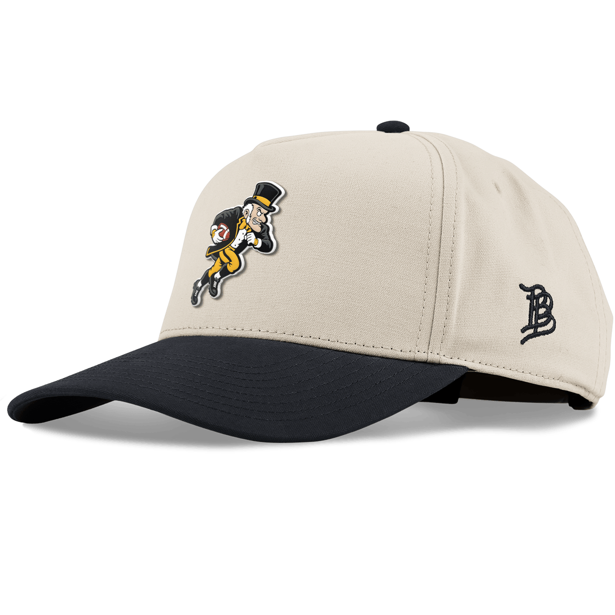 Wake Forest University "Rushing Deacon" Curved 5 Panel Canvas Beige/Vintage Black