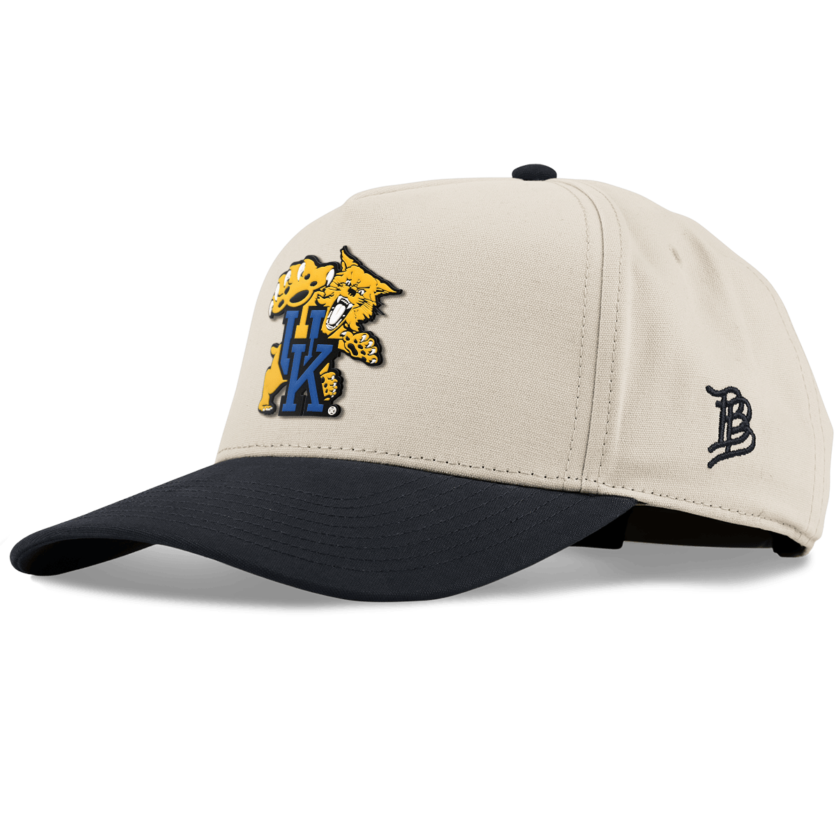 University of Kentucky "The Wildcat" Curved 5 Panel Canvas Beige/Vintage Black