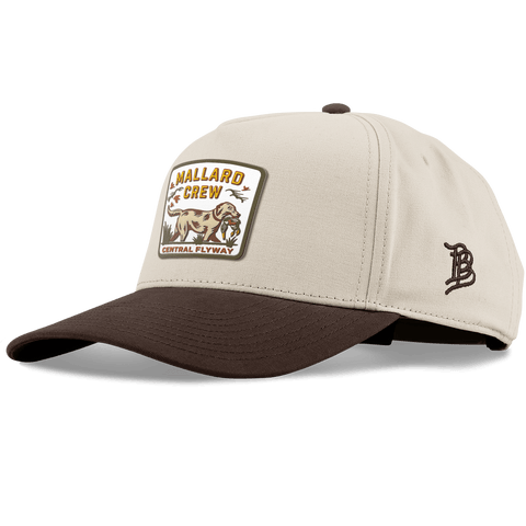 Mallard Crew Curved 5 Panel Canvas Beige/Vintage Brown