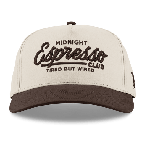 Midnight Espresso Club Curved 5 Panel Canvas Beige/Vintage Brown