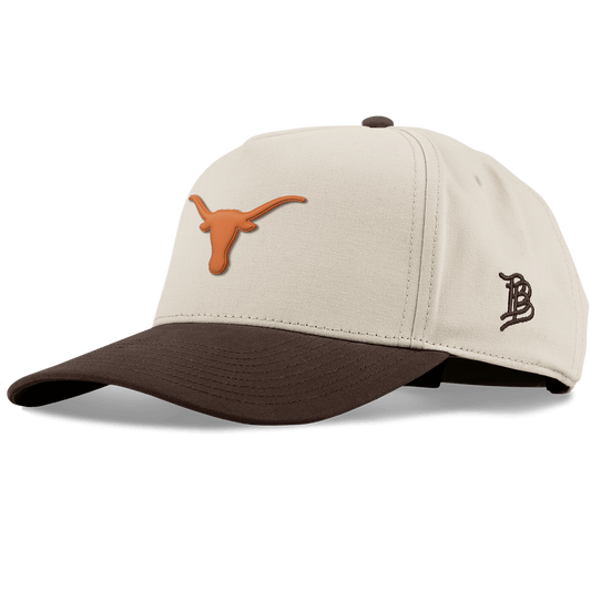 University of Texas "Texas Longhorn" Curved 5 Panel Canvas Beige/Vintage Brown