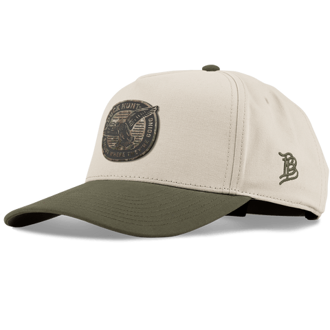 Duck Hunt Timber Camo Curved 5 Panel Canvas Beige/Vintage Loden