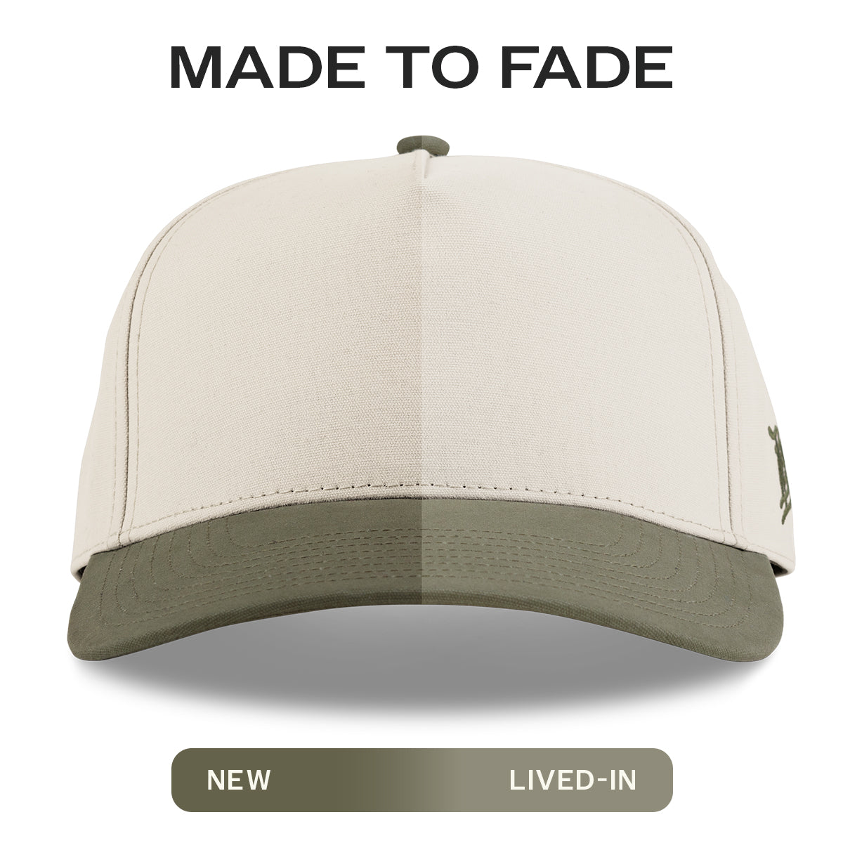 Bare Curved 5 Panel Canvas Beige/Vintage Loden
