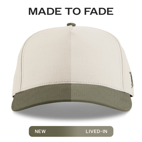 Bare Curved 5 Panel Canvas Beige/Vintage Loden