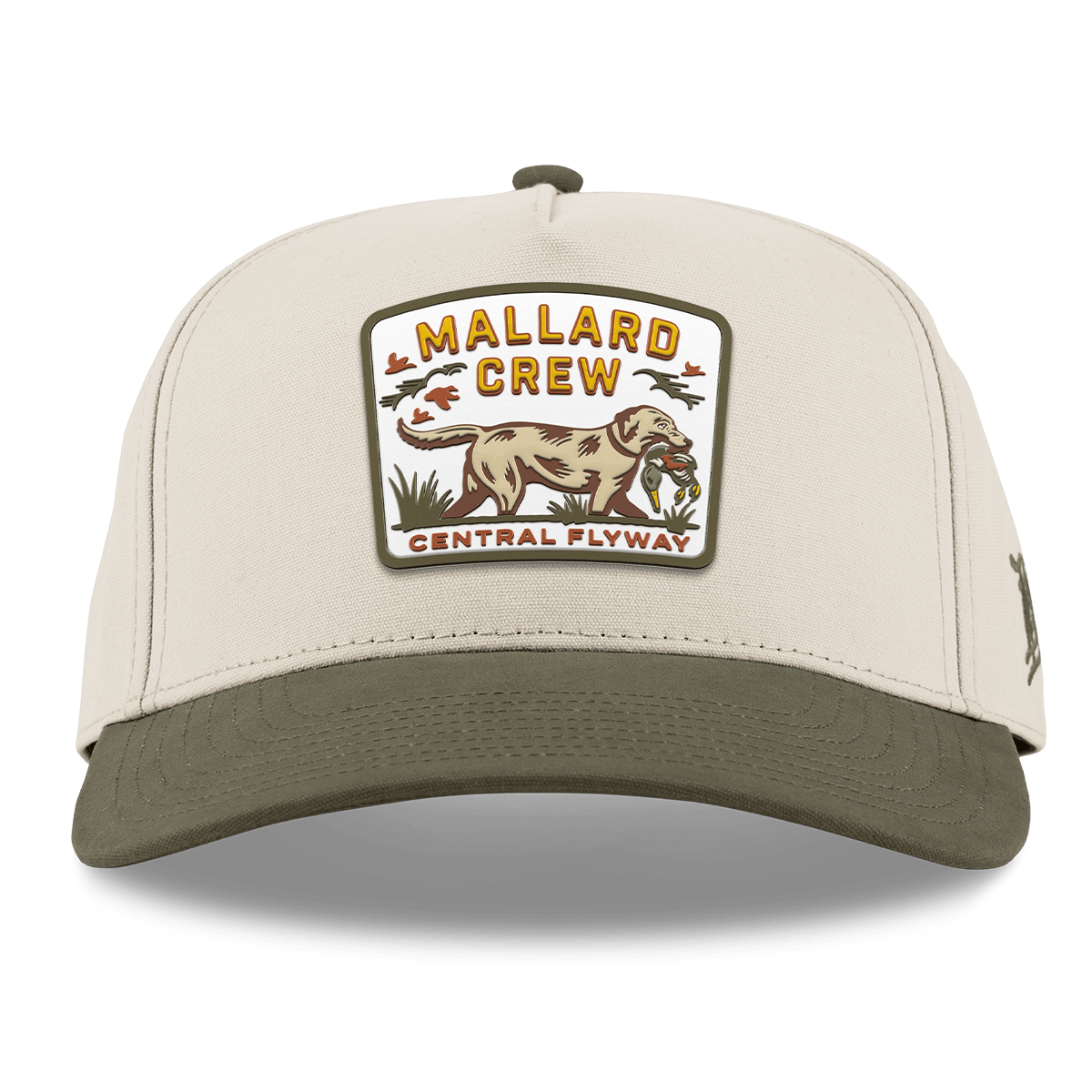 Mallard Crew Curved 5 Panel Canvas Beige/Vintage Loden
