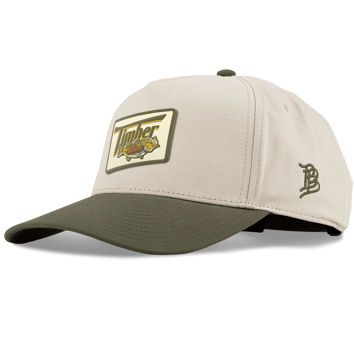 Timber 'N Tackle Curved 5 Panel Canvas Beige/Vintage Loden