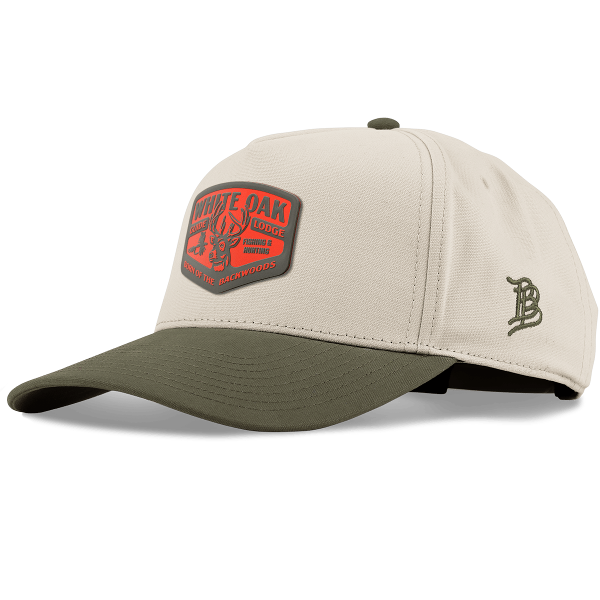 White Oak Curved 5 Panel Canvas Beige/Vintage Loden