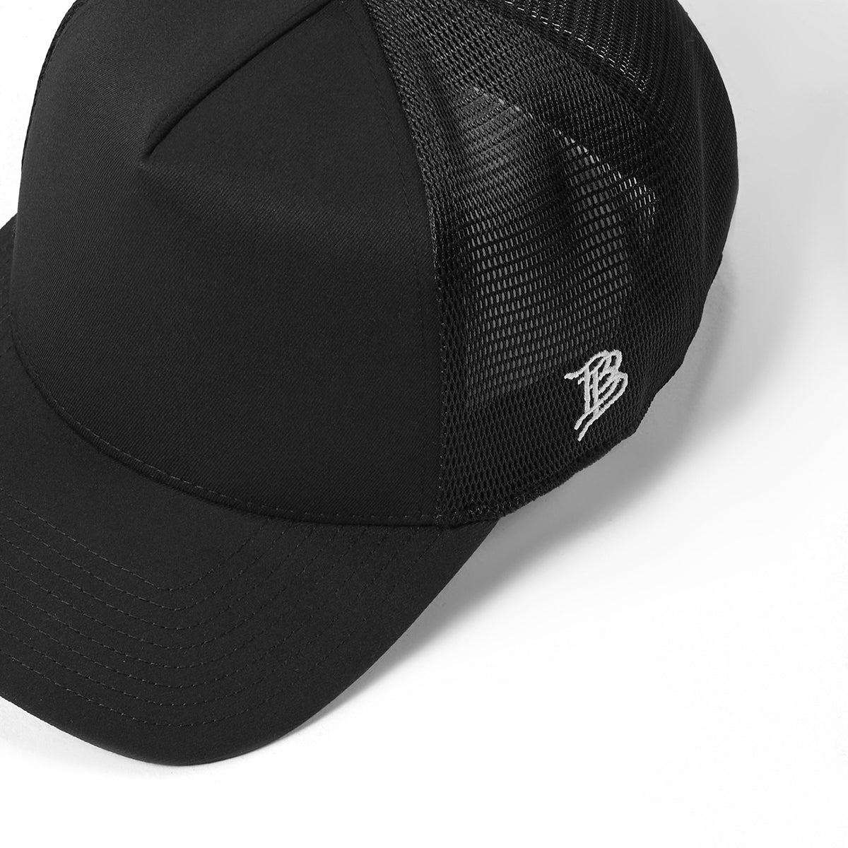 Bare Curved 5 Panel Trucker Black
