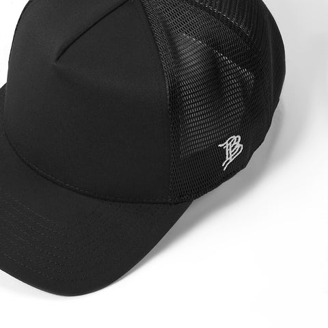Bare Curved 5 Panel Trucker Black
