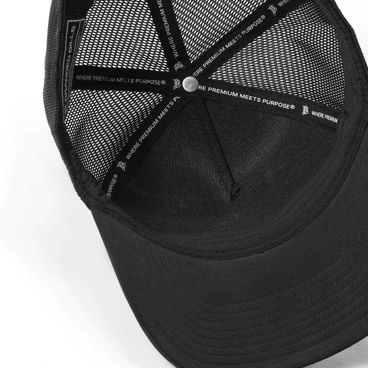 Bare Curved 5 Panel Trucker Black