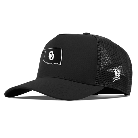 University of Oklahoma "Oklahoma Vintage Series" Curved 5 Panel Trucker Black