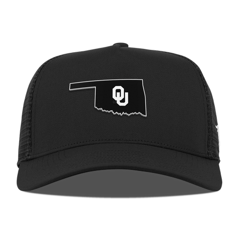 University of Oklahoma "Oklahoma Vintage Series" Curved 5 Panel Trucker Black