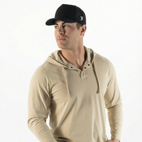 Bare Curved 5 Panel Trucker Black