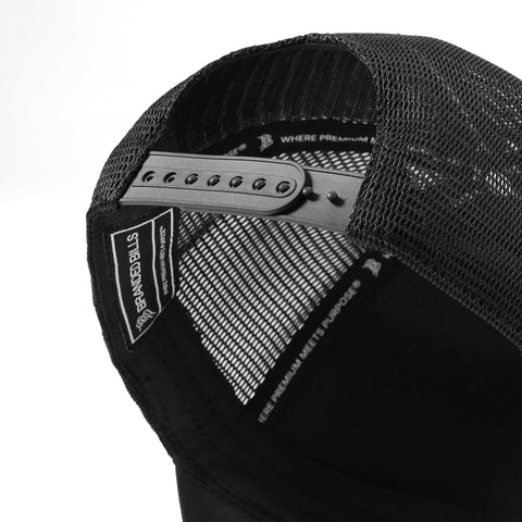 Bare Curved 5 Panel Trucker Black