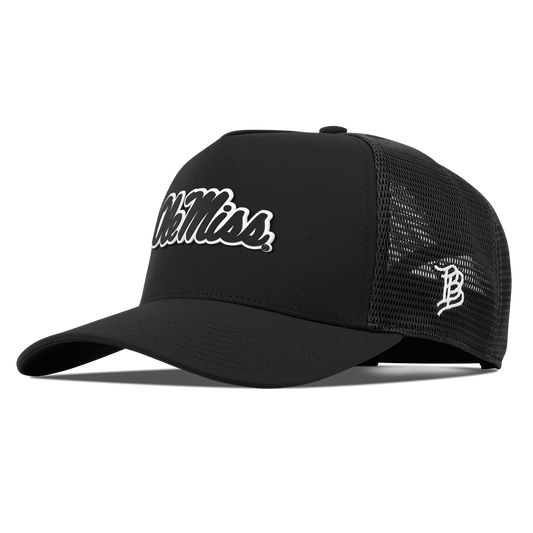 University of Mississippi "Vintage Ole Miss Team Logo" Curved 5 Panel Trucker Black